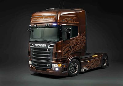 The Scania Black Amber pictured is a European market version, in 4x2 Topline configuration. The Australia market versions will be 6x4 Highlines.