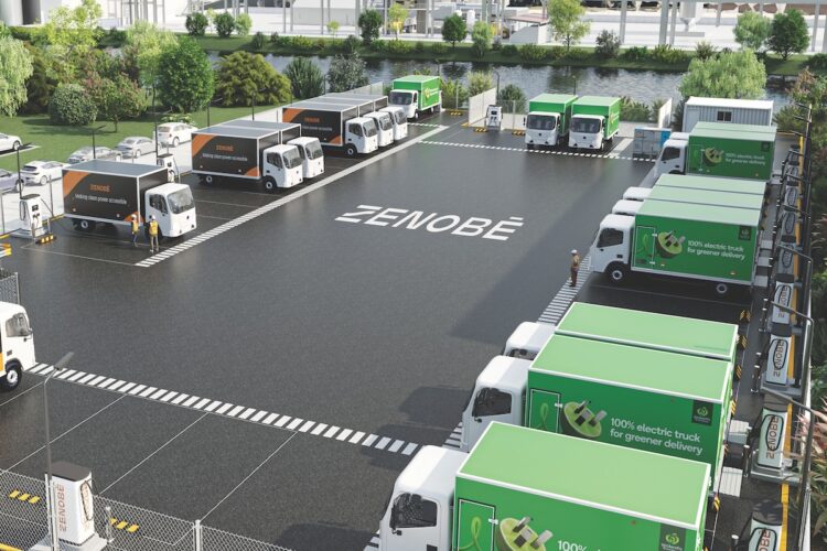 An artist’s depiction of a Zenobē electric charging hub. Image: Zenobē.