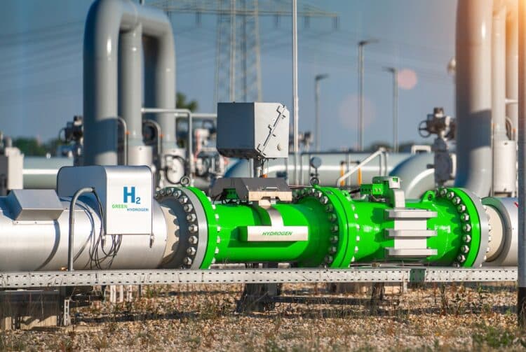 A green hydrogen pipeline concept.