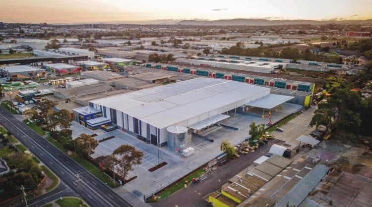 Aerial view of the new Clayton site for Home Delivery Service.