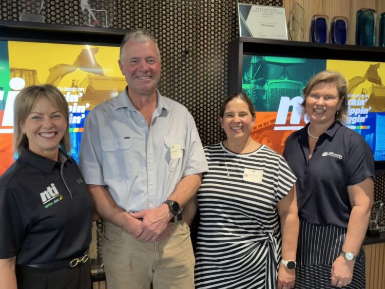 NTI CEO, Janelle Greene, with prize winner, Robert Monks and wife Kylie, and MND and Me Foundation CEO, Jane Milne. Image: NTI.