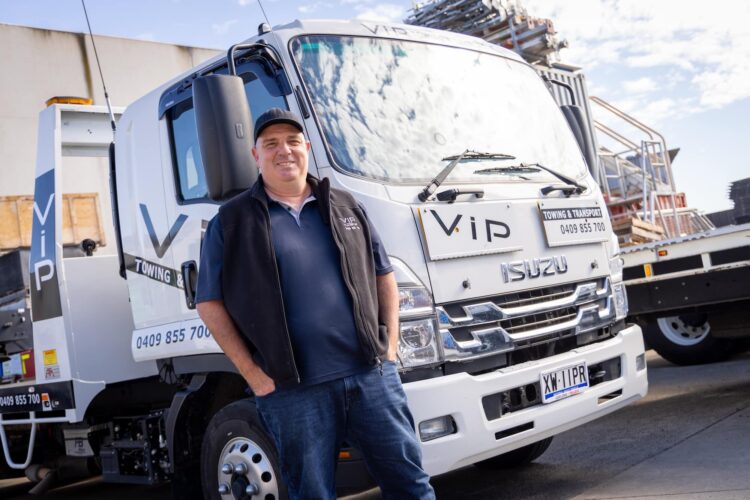 VIP Towing & Transport founder, Adrian Frangiosa. Image: Isuzu Australia.