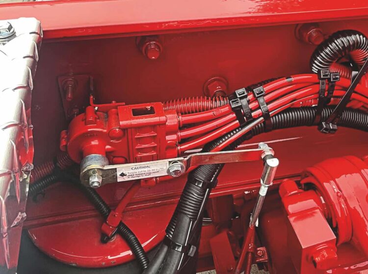 The operational height 
control valve on a truck. Image: Hendrickson.