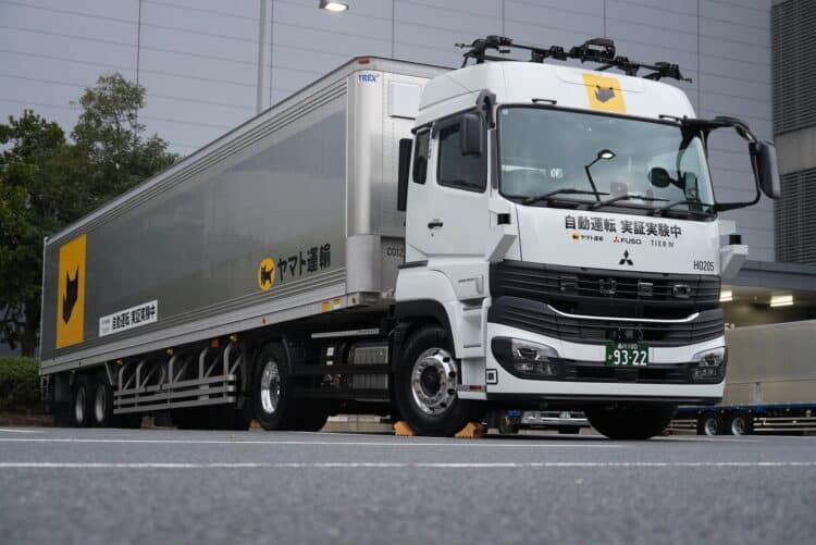 The Level 2+ semi-trailer truck used in the tests. Image: Yamato Transport.
