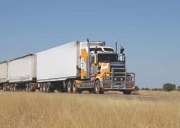 Vehicle dynamics of road trains and large truck-trailer combinations is a vexing issue 
for operators. Image: On-Air/stock.adobe.com.
