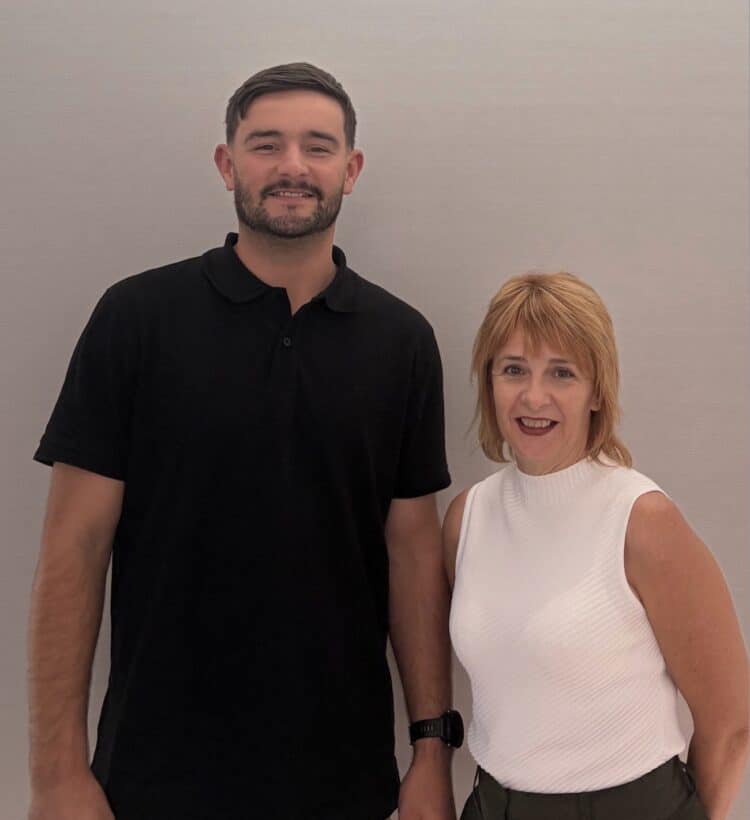 Family business: Liam Christensen who is working with OS Freight to take over in five months and Sheryl Christensen, SCLD Holdings' CEO. Image: SCLD Holdings Pty  Ltd.