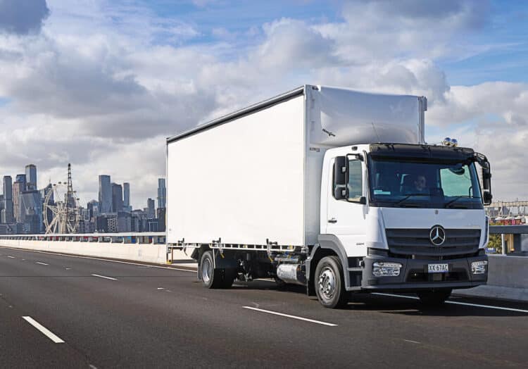 The Mercedes-Benz Atego more than holds its own on Australia’s roadways. Image: Daimler Australia.