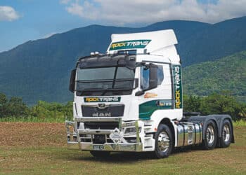 The sleek MAN TGS prime mover is a welcome addition to the Rocktrans fleet. Image: Penske Australia & New Zealand.